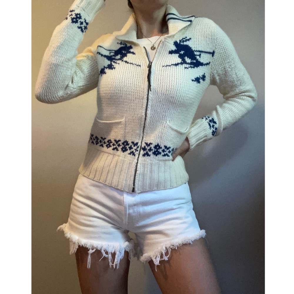 Ralph Lauren Wool Angora Cashmere Zip Up Sweater